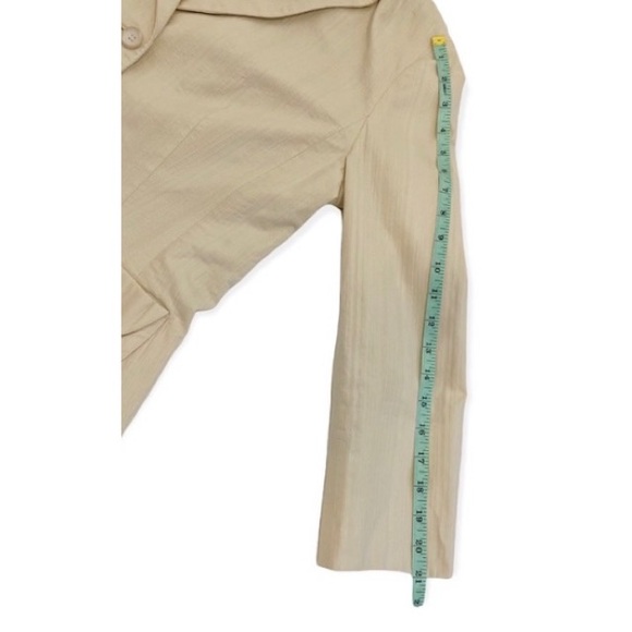 Ann Taylor Cream Striped Blazer Jacket, Size 8 - Picture 14 of 16